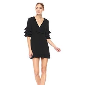 Lucca black ruffle sleeve dress